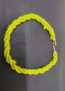 Neon Green Beaded Choker