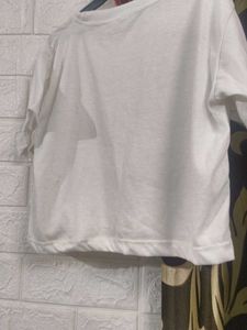 White Angel Wings Graphic T-Shirt with skirt