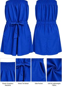 Vibrant Blue Strapless Mini Dress