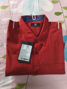 HERE&NOW Men Red & White Regular Fit Printed Shirt
