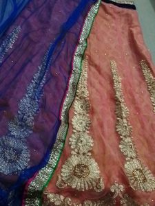 New Net Lehanga With Choli