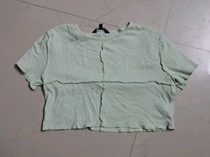 Light Green Cropped T-Shirt