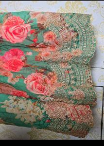 Stunning Floral Print Anarkali Gown