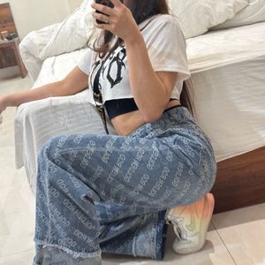 Trendy Printed Jeans
