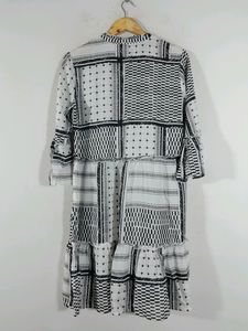 Black &amp; White Printed Dress (Women's)