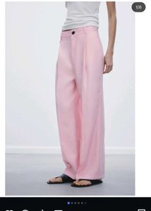 Pink Wide Leg Trousers