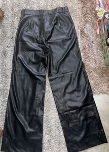 Zara Faux Leather wide-leg Pants