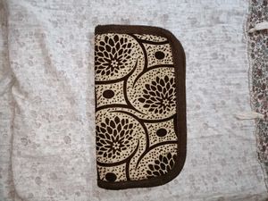 Unique Brown Patterned Clutch Bag