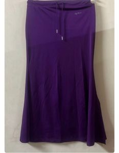 Purple Drawstring Maxi Skirt