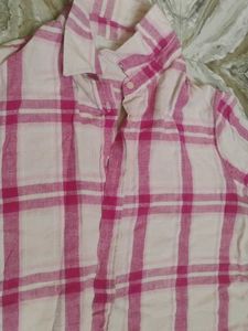 girls  Plaid Short Sleeve Shirt
