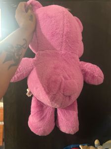 pink Care Bears Cheer Bear plush toy featuring a