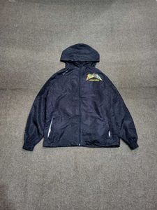 Graphic Print Windbreaker Jacket