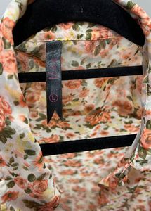 sheer floral shirt ( multicoloured)