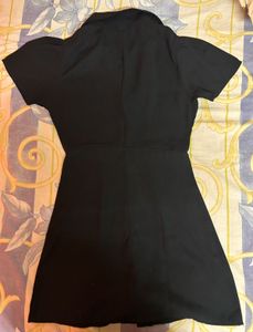 Chic Black Button-Up Dress