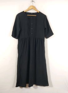 NNN Black Plain Western Dress (Women's)