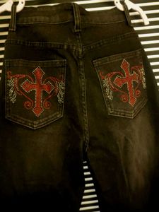 Y2K Sparkling Studded Jeans