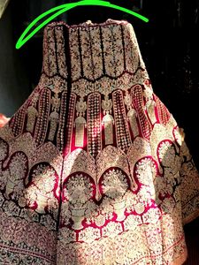 bridal wine Velvet Lehenga Choli