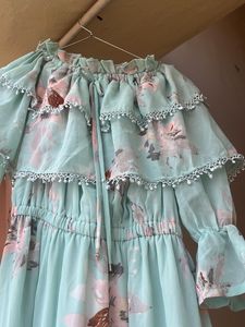 Boho Floral Off-Shoulder Maxi Dress