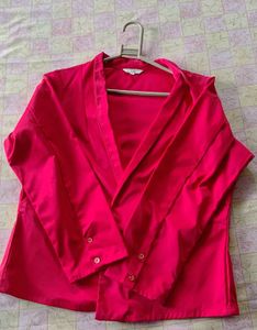 Bright Red Blazer - Size L