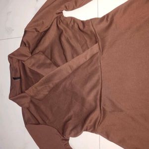 Chic Brown A-Line Mini Dress