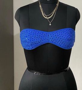 Sparkling Blue Bandeau Bra