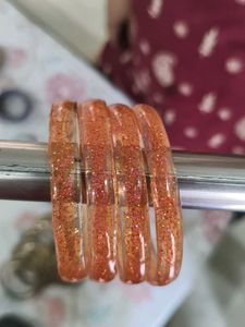 Sparkly Orange Bangles