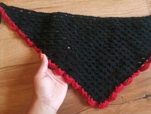 Black Red Crochet Hairbandana