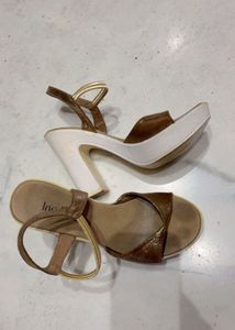 Inc.5 Stylish Bronze Heels (size5)