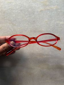 Red Oval Frame Glasses
