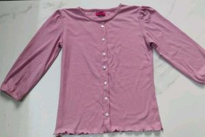 Pink Button-Down Top