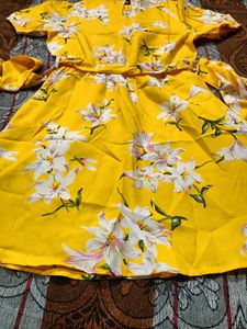 Shein Yellow Floral Mini Dress