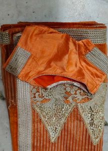 Orange Saree with Blouse