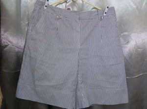 korean Classic Striped High-Waisted Shorts