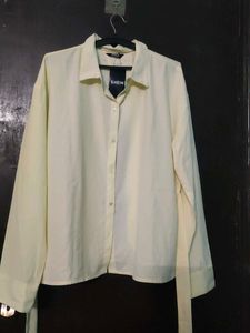 Shein Yellow Button-Up Shirt