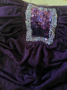 Elegant Purple Embellished Top