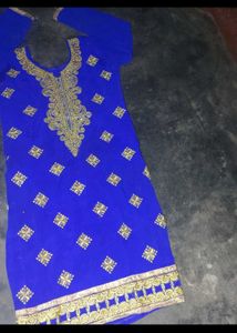Vibrant Blue Embroidered Kurta Set