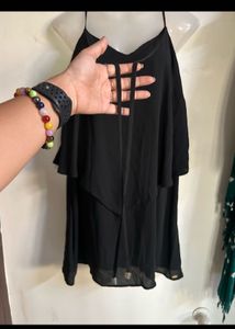 Chic Black Cold Shoulder Dress