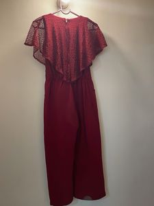 Elegant Burgundy Jumpsuit
