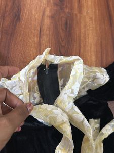 Black velvet dress for 6-8yrs