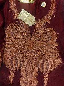 Elegant tilla embroidery dress material