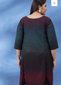 Chic Ombre Pleated V-Neck Dress