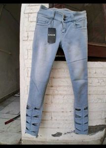 stylish cutwork jeans