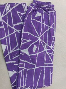 Vibrant Purple Floral Print Button-Up Top