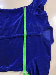 Elegant Blue Velvet Kurta