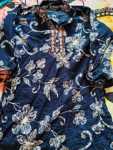 Blue Floral Kurti