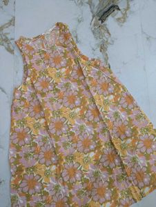 Retro Floral Print Sleeveless Dress