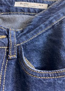 Blue Jeans with Side Stripe Detail