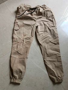 Khaki Cargo Jogger Pants