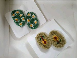 Handmade Crochet Hair Clips