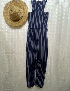 Navy Striped Jumpsuit